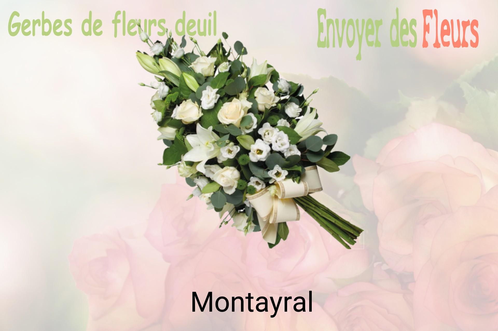 Gerbe de fleurs de deuil livrée à Montayral